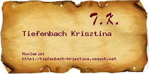 Tiefenbach Krisztina névjegykártya